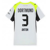 Camiseta Borussia Dortmund Waldemar Anton #3 Segunda Equipación Replica 2025-26 para mujer mangas cortas
